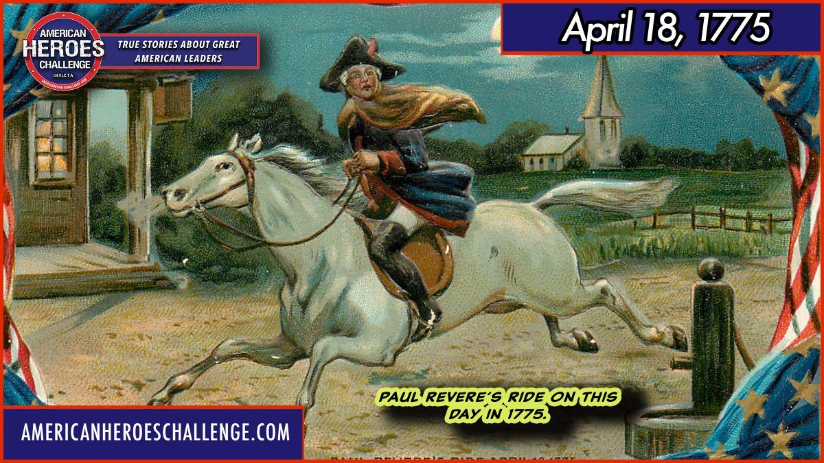 Paul Revere's ride, 250 years ago. I am amazed we are not making a bigger deal out of this.