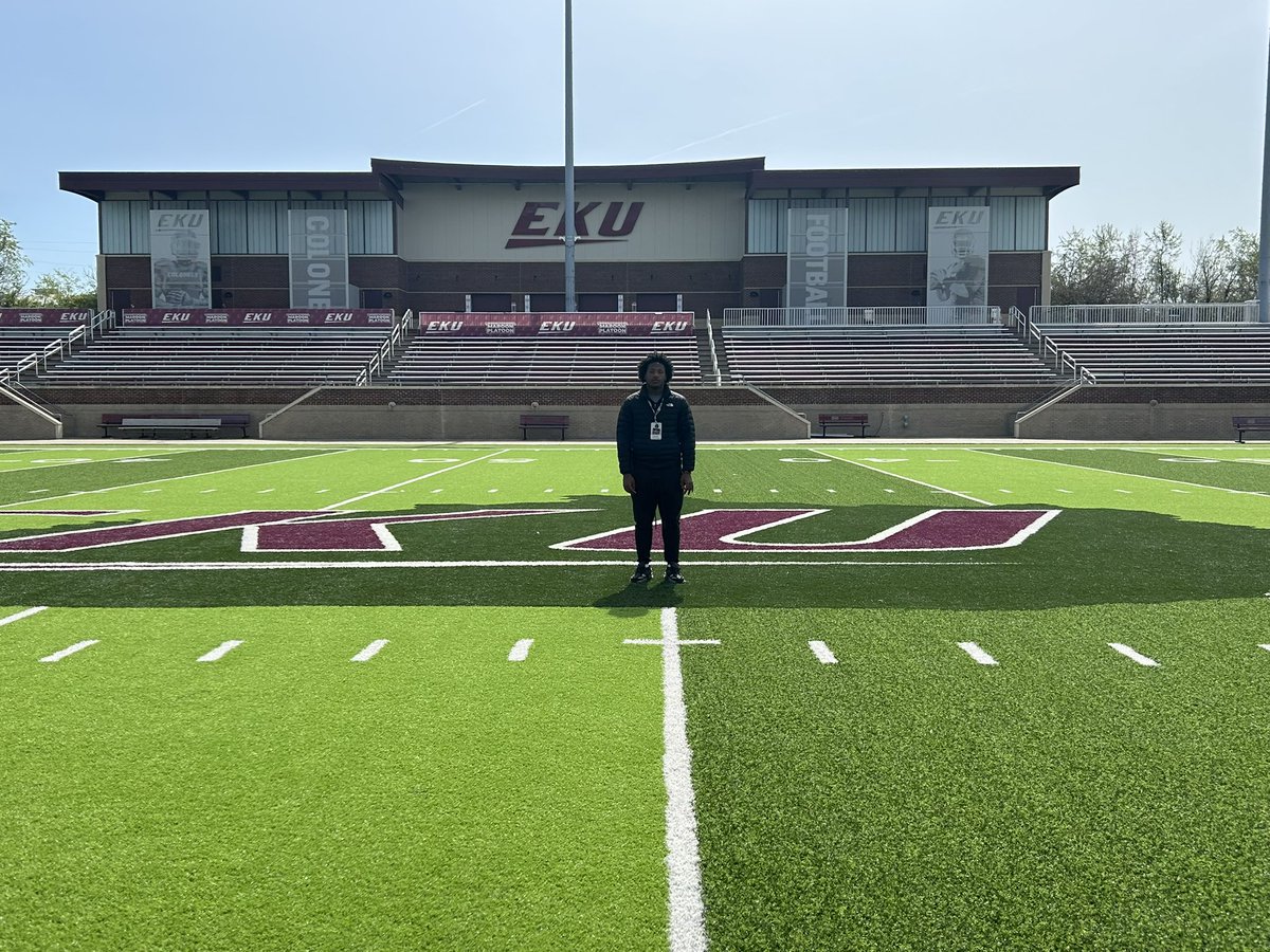 Had a great time at <a href="/EKUFootball/">EKU Football</a> yesterday. Thanks to <a href="/dltough_8/">Dayton LeBlanc</a>  for the invite. <a href="/Cox83Caleb/">Caleb Cox</a> <a href="/Coach_Jake/">Jake Powell</a> 
<a href="/CoachDerekDay/">Derek Day</a>.

<a href="/EliteDawgz_/">DL/LB Elite Dawgz Training (OH)</a> 
<a href="/fhhs_football/">FHHS Football</a> 
<a href="/DJRSwework/">Darren Junior Recruiting Source LLC.</a> 
<a href="/CoachTOJr/">T Owens</a>