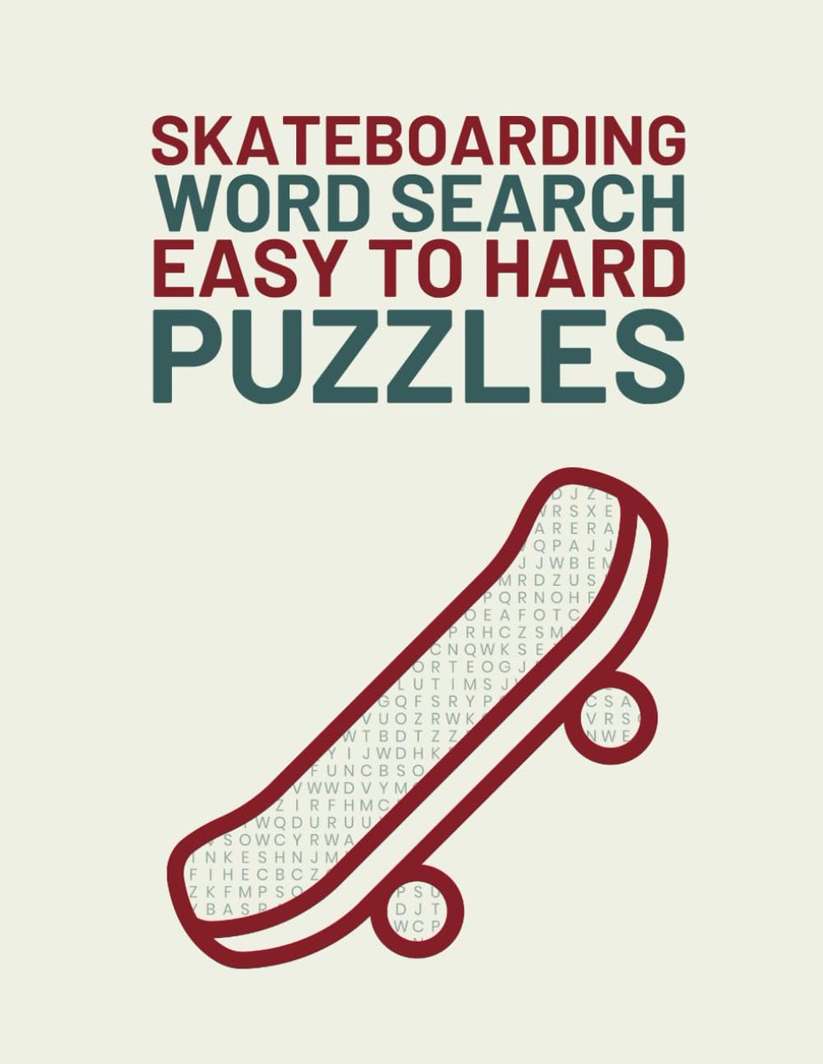 Skateboarding Word Search Book: Easy To Hard Word Find Puzzles About Skateboarding

Available On Amazon 👇
US (United States): a.co/d/9c8a6Lv
UK (United Kingdom): amzn.eu/d/dk6ftEu
CA (Canada): a.co/d/6aCoe9X
AU (Australia): amzn.asia/d/18GfAB9
DE