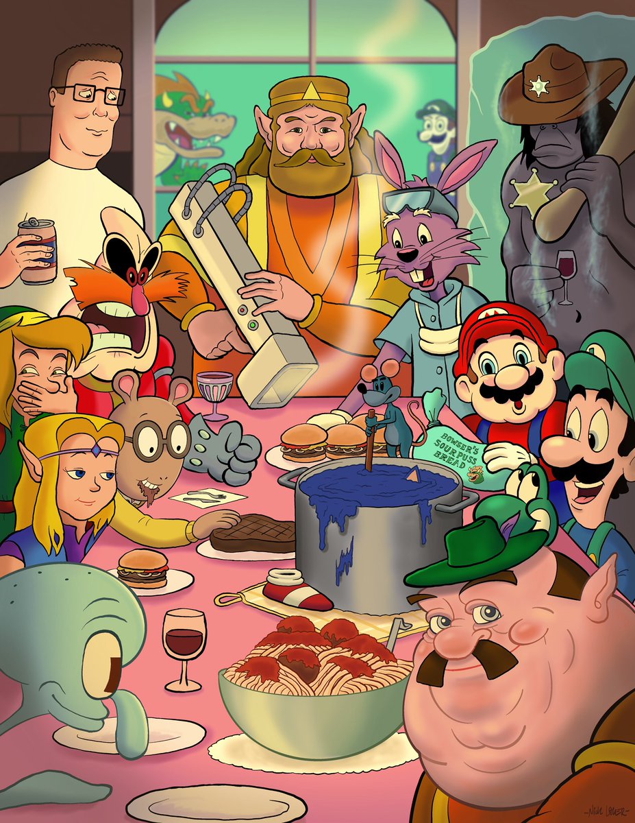 Sean Fitzpatrick (@sean_j_fitz) on Twitter photo My friend <a href="/nicklauerart/">Nick Lauer</a> drew this for me as a Christmas present. Cannot believe it. A YouTube Poop / Early Aughts YouTube Last Supper. I just had to share it here because it’s the most beautiful thing I’ve ever seen. I’m hanging this shi on my wall 😭 My friend <a href="/nicklauerart/">Nick Lauer</a> drew this for me as a Christmas present. Cannot believe it. A YouTube Poop / Early Aughts YouTube Last Supper. I just had to share it here because it’s the most beautiful thing I’ve ever seen. I’m hanging this shi on my wall 😭
