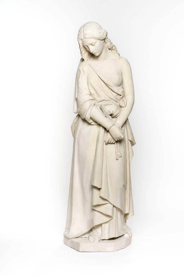 NotreMondial's tweet photo. Duomo's saints: Ferdinand, Agnes of Rome, Secunda &amp; Unknown saint

All the statues were made as decorations for one of the South windows, except the Unknown Saint. It was a mock-up of a larger version intended for the spire https://t.co/wlhwCigcI0