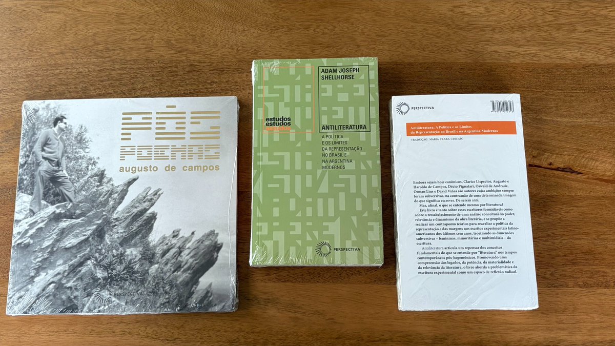 AJ_Shellhorse's tweet photo. Chegou hoje do Brasil!  Antiliteratura (2025, Editora Perspectiva). 

Book day! Brazilian edition of Anti-Literature

Fico grato a muitos amigos e sobretudo, a Augusto de Campos, Christina Yingxian Chen, Temple University, UC Berkeley e toda a equipe da Editora Perspectiva https://t.co/XwROfmMpAL