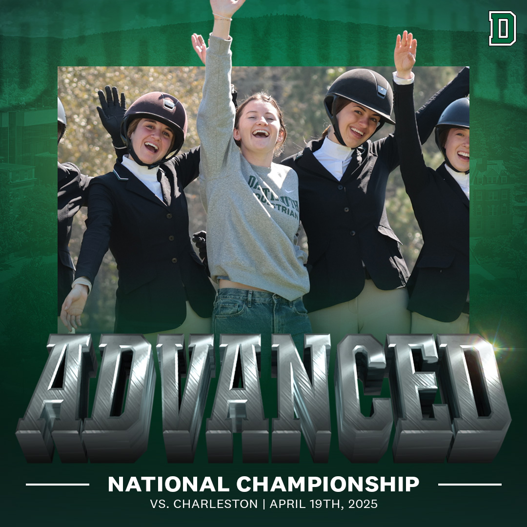For the first time in program history, Dartmouth Equestrian will make its debut in the final round of the NCEA Single Discipline National Championships! 

Catch us tomorrow at 9:00am when we take on College of Charleston for the title. 

#GoBigGreen | #TheWoods🌲