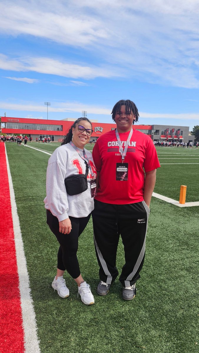 Chris Peavy Jr | 2026 Center (@chrispeavyjr) on Twitter photo I had another great visit to <a href="/unlvfootball/">UNLV Football</a> again today. Thank you <a href="/CoachZampese/">Anthony Zampese</a> for allowing me to come check out the scrimmage. <a href="/CoachSollenne/">Mike Sollenne</a> <a href="/CorvianFootball/">CoachChris_11</a> <a href="/ChrisPeavySr/">Coach Peavy</a> <a href="/Ajcore15/">Jackson</a> <a href="/EvansChris62537/">Christiaan Evans</a> I had another great visit to <a href="/unlvfootball/">UNLV Football</a> again today. Thank you <a href="/CoachZampese/">Anthony Zampese</a> for allowing me to come check out the scrimmage. <a href="/CoachSollenne/">Mike Sollenne</a> <a href="/CorvianFootball/">CoachChris_11</a> <a href="/ChrisPeavySr/">Coach Peavy</a> <a href="/Ajcore15/">Jackson</a> <a href="/EvansChris62537/">Christiaan Evans</a>