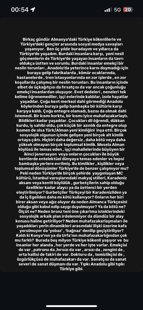 Son günlerde , Türkiye’deki gençler ile Almanya’daki Türkiye kökenliler arasındaki tartışmaya dair fikrim: #almancı #gurbetcikiz #gurbet #göç