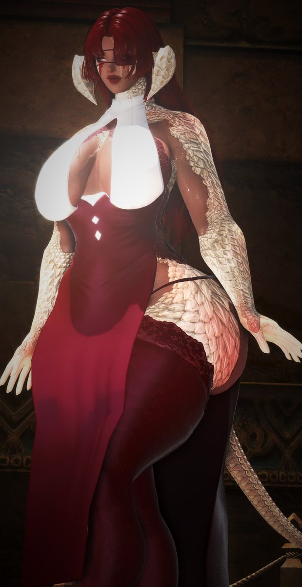 YGposes's tweet photo. Even nerfing Favisha's scale to a more lore-accurate one, she still looks like goonbait. Sheesh. https://t.co/wvdQbuZwtB