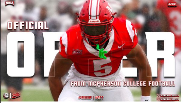 Eshawn Holman (@whoiseshawn) on Twitter photo I am blessed to say that I have received my first college offer from <a href="/MACBulldogsFB/">McPherson Football</a> <a href="/CoachJFisc/">Coach Fiscus</a> I am blessed to say that I have received my first college offer from <a href="/MACBulldogsFB/">McPherson Football</a> <a href="/CoachJFisc/">Coach Fiscus</a>