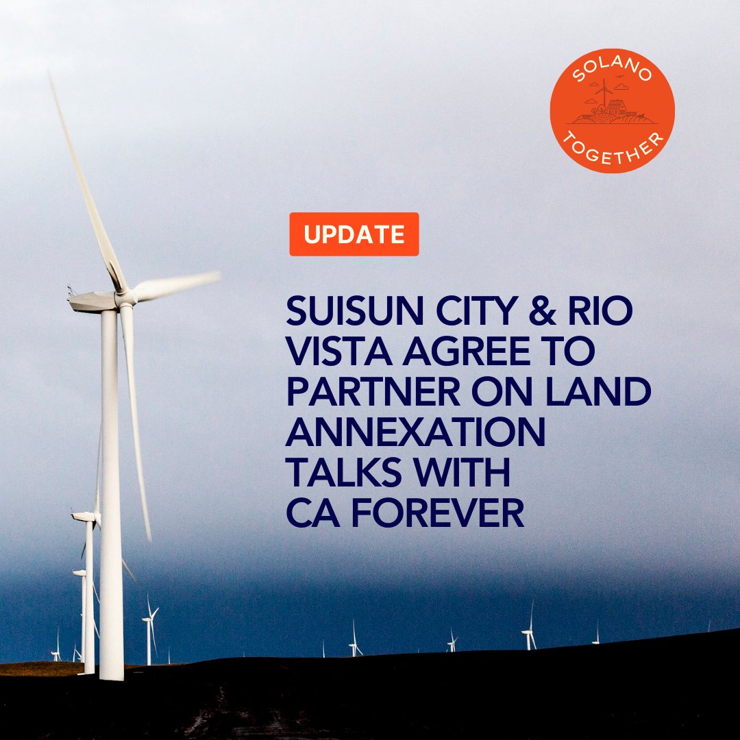 SolanoTogether's tweet image. Update: Suisun City & Rio Vista voted to explore annexing California Forever-owned lands, in a move that potentially bypasses voter approval on land-use decisions. Read more: solanotogether.org/post/updates-l…