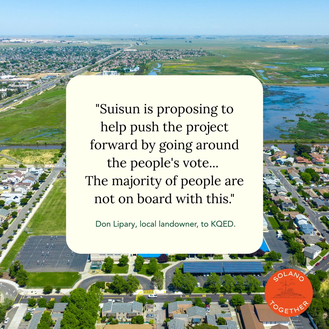 SolanoTogether's tweet image. Update: Suisun City & Rio Vista voted to explore annexing California Forever-owned lands, in a move that potentially bypasses voter approval on land-use decisions. Read more: solanotogether.org/post/updates-l…