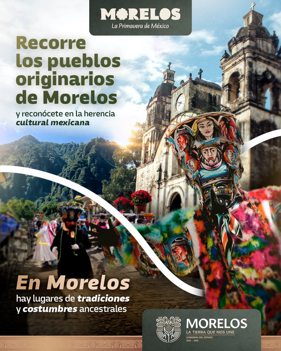 La herencia de los pueblos originarios de Morelos vive en su lengua, en sus manos que tejen, cultivan y crean, y en cada celebración que honra a la tierra y a los ancestros. Conocer Morelos es también escuchar la voz milenaria de sus raíces. 

#MargaritaGobernadora