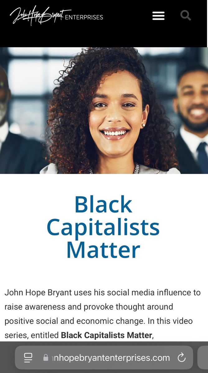 LauraLoomer's tweet photo. 22 MILLION VIEWS

BUT WAIT, THERE IS MORE: @elonmusk 

John Hope Bryant @johnhopebryant is a founding father of DEI. 

Operation HOPE, founded by John Hope Bryant, promotes DEI in America’s corporate boardrooms. Its Corporate Inclusion Initiative according to his website, “aims to level the representational playing field in corporate America by placing well-qualified minority candidates on company boards of directors, ensuring boardrooms reflect the ethnic and gender diversity of the country.”

How does this align with the Trump admin? Why do we have uppity black liberals in the Trump admin pushing DEI despite being career Trump haters? @SecScottBessent 

The uppity black liberal is just as obnoxious as the White liberal Karen, and they serve the same race pimp masters. 

It is also important to note that Operation HOPE’s Business Plan for America “emphasizes diversity and opportunity as cornerstones for economic growth, sustaining the United States’ position as a global leader, and ensuring shared prosperity.”

DEI needs to DIE. 

John Hope Bryant can’t be allowed to continue his work with the @USTreasury. 

See the receipts for yourself from @johnhopebryant’s own website to see how woke he is. 👇🏻

KEEP TRUMP HATERS AND DEI RACE PIMPS OUT OF THE WHITE HOUSE! 

@realDonaldTrump @JDVance