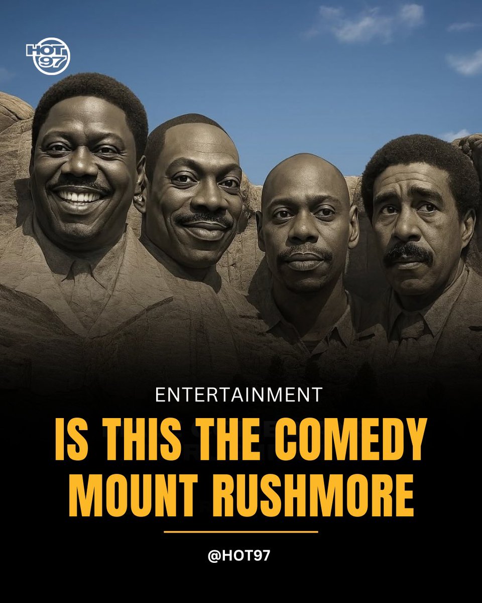 HOT97's tweet photo. Is this the comedy Mount Rushmore? 
#BernieMac #EddieMurphy #DaveChappelle and #RichardPryor 👀👇 https://t.co/0yFIkKqNAl