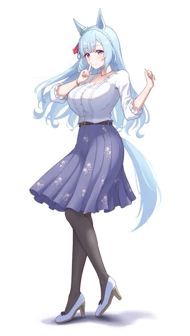 メジロアルダンの私服とてもお清楚で好き#ウマ娘 