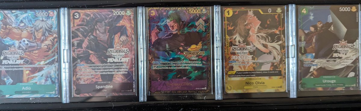 IGS_Poro's tweet photo. Secured my Nats invite at Game3 store regionals in Oakville with a 1st place on Blackbeard.
R1 P luffy 1st✅ 🎲
R2 Belo Betty 1st ✅
R3 RP Luffy 2nd�� 🎲
R4 Shanks 2nd ✅🎲
R5 Zoro 2nd ✅🎲
R6 Usopp 2nd ✅🎲
Played way too sloppy in finals but we took it home, Blackbeard too good https://t.co/v3U0q3aHEj