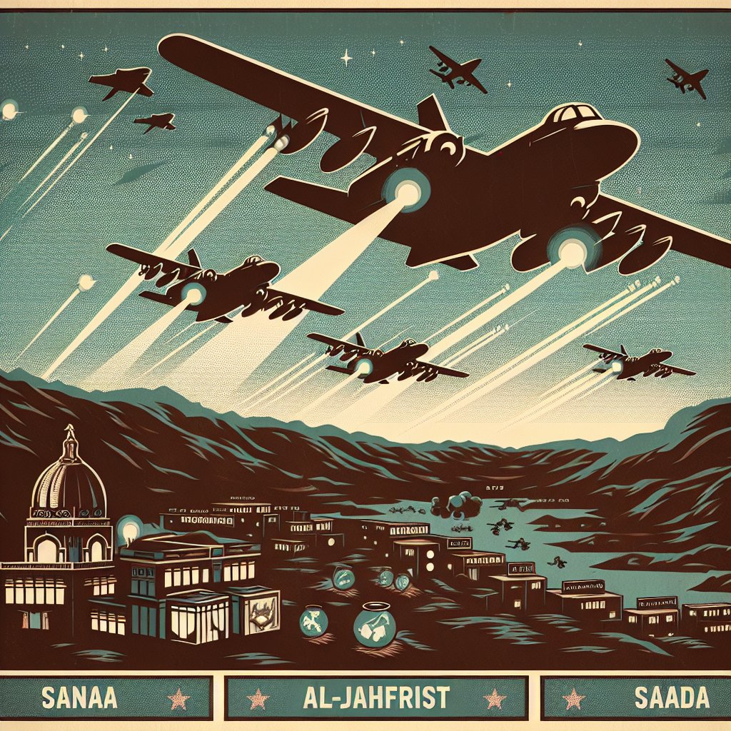 InfoSiftWeekly's tweet photo. Military Movement - HIGH threat level
🚨 14 U.S. airstrikes conducted tonight on Houthi terrorist positions in Sanaa, Al-Jawf, and Saada, Yemen. 💥🇺🇸 #USCounterterrorism #RegionalSecurity (Source: @AlArabiya) https://t.co/UOPLqO2UO6