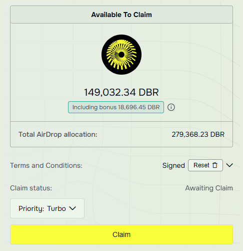 Krypto_Grip's tweet photo. 🪂 Debridge $DBR Airdrop Claim is OPEN!

If you picked vesting — time to collect 💰

🔗 https://t.co/Yz7MTGYWJD

📆 Claim until May 17

Early vesters boosted the pool by +23.2M DBR.
Still under the radar at $0.016 — bridge to earn more 🚀 https://t.co/3cGJaIHfTr