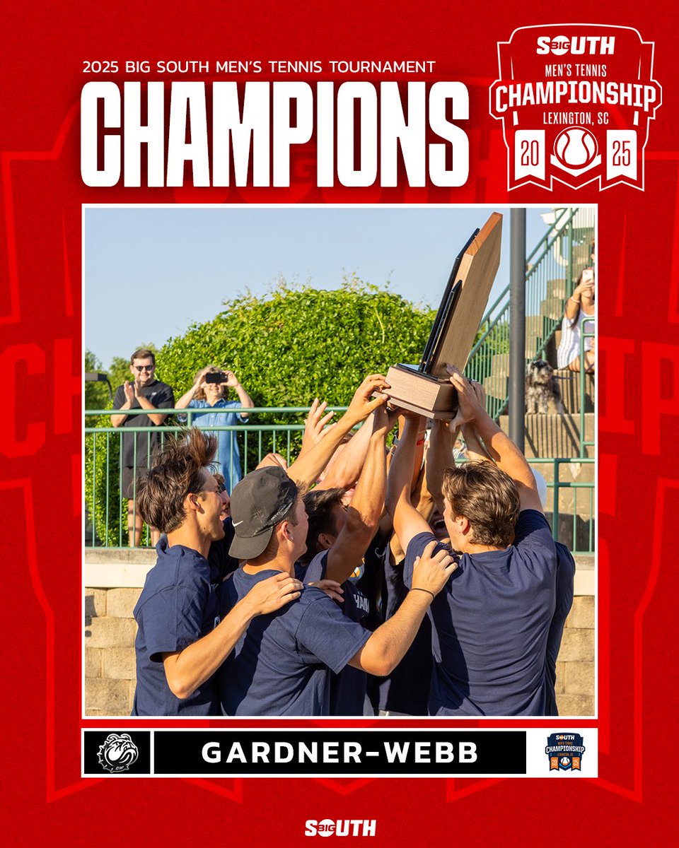 Big South Conference (@bigsouthsports) on Twitter photo FOR THE FIRST TIME IN PROGRAM HISTORYβΌοΈ
Congratulations to <a href="/GWUMTEN/">Gardner-Webb Men's Tennis</a> on their Big South Menβs Tennis Championship! π FOR THE FIRST TIME IN PROGRAM HISTORYβΌοΈ
Congratulations to <a href="/GWUMTEN/">Gardner-Webb Men's Tennis</a> on their Big South Menβs Tennis Championship! π