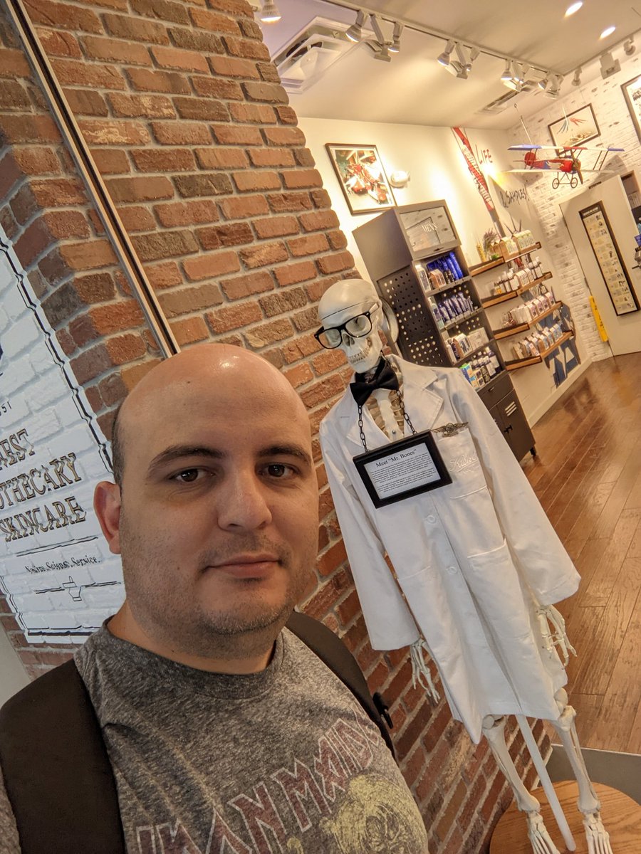 Two assistant professors in their tenure tours. The guy in white looks way more lively.