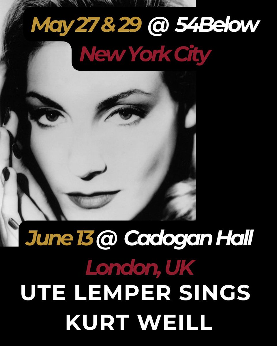 UteLempersMusic's tweet photo. Pirate Jenny — the new album — out April 25, 2025
A bold reimagining.
On stage - on May 27 & 29 in New York City and on June 13 th at the Cadogan Hall in London, England!
#UteLemper #SpeakLow #NewMusic #KurtWeill #Brecht #Macktheknife #BroadwayWorld #newyork #london https://t.co/64s3ieVcDt
