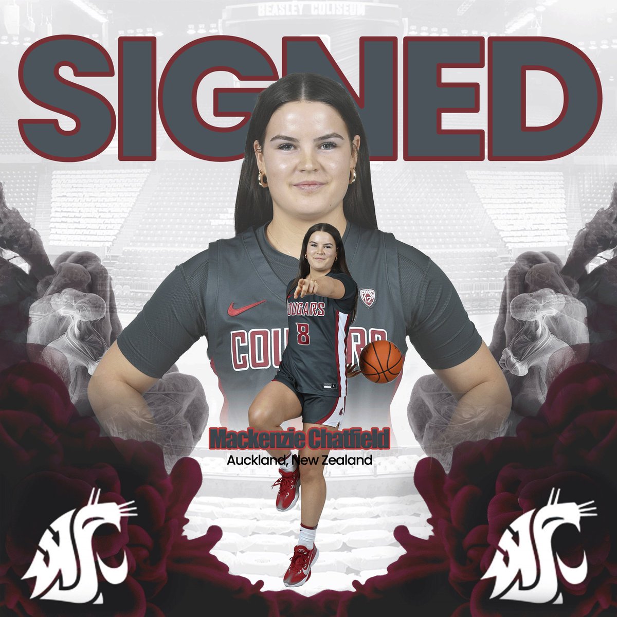 WSU Cougar Women's 🏀 (@wsucougarwbb) on Twitter photo Welcome to the Cougar family, <a href="/kenzchatfield/">Mackenzie Chatfield</a>!
The guard out of Auckland, New Zealand shot at a 42.6 percent clip from the field as a sophomore at Western Kentucky this year, and averaged 5.8 points and 1.3 steals per game!
#GoCougs Welcome to the Cougar family, <a href="/kenzchatfield/">Mackenzie Chatfield</a>!
The guard out of Auckland, New Zealand shot at a 42.6 percent clip from the field as a sophomore at Western Kentucky this year, and averaged 5.8 points and 1.3 steals per game!
#GoCougs