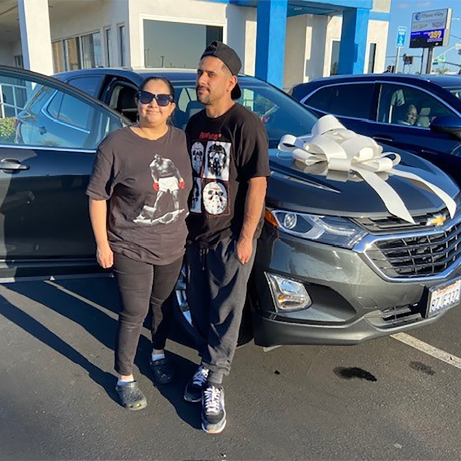 Congrats Salvador &amp; Dominique on your 2021 Chevy Equinox! #usedcars