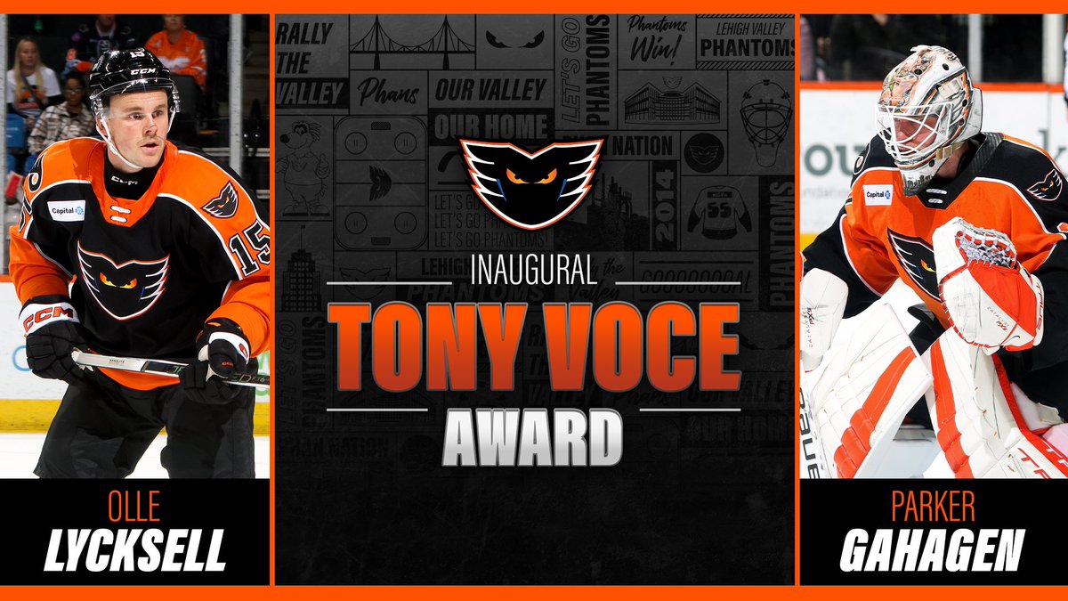 We’re thrilled to announce the winners of the inaugural 2024–25 Tony Voce Award: Olle Lycksell and Parker Gahagen! This special award honors the legacy of Tony Voce—a beloved teammate whose positivity and impact were felt by everyone around him. For the first time ever, the team