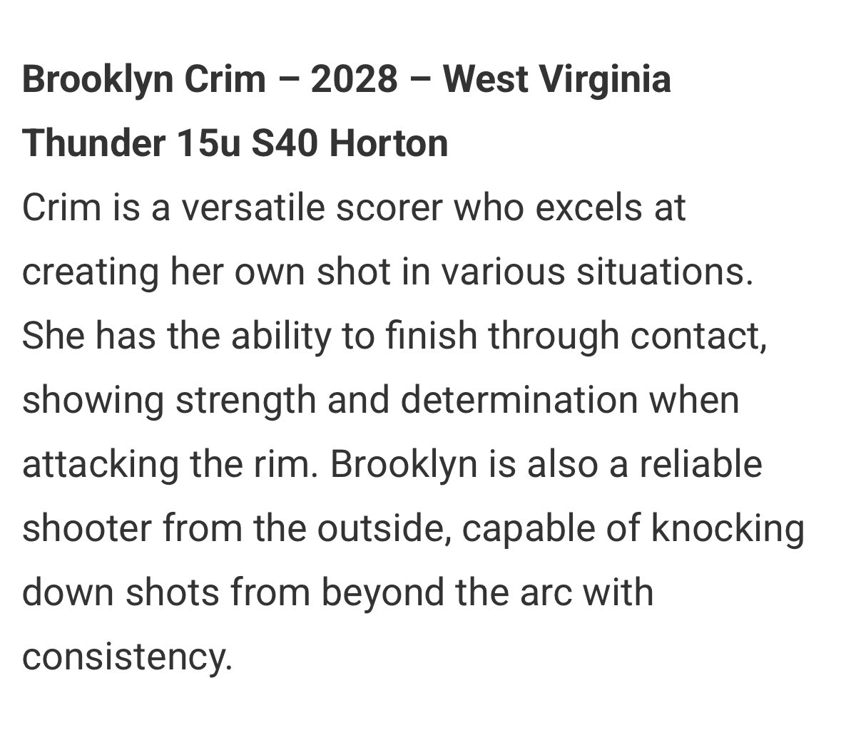 Brooklyn Crim (@brooklyncrim25) on Twitter photo thank you <a href="/JrAllStarIN/">Indiana Jr. All-Star GBB</a> for another write up!! i appreciate the recognition and watching me and my team play at the Prime Event Midwest🔥🔥
<a href="/WVThunderHorton/">West Virginia Thunder S40 Horton</a>
<a href="/CoachGHorton/">Gavin Horton</a>
<a href="/WVaThunderRiego/">West Virginia Thunder Riego</a>
<a href="/dannyriego/">Danny Riego</a>
<a href="/M14hoopsindy/">M14Hoops Indy</a>
<a href="/nphsgirls_hoops/">NPHS Girls Basketball</a> thank you <a href="/JrAllStarIN/">Indiana Jr. All-Star GBB</a> for another write up!! i appreciate the recognition and watching me and my team play at the Prime Event Midwest🔥🔥
<a href="/WVThunderHorton/">West Virginia Thunder S40 Horton</a>
<a href="/CoachGHorton/">Gavin Horton</a>
<a href="/WVaThunderRiego/">West Virginia Thunder Riego</a>
<a href="/dannyriego/">Danny Riego</a>
<a href="/M14hoopsindy/">M14Hoops Indy</a>
<a href="/nphsgirls_hoops/">NPHS Girls Basketball</a>