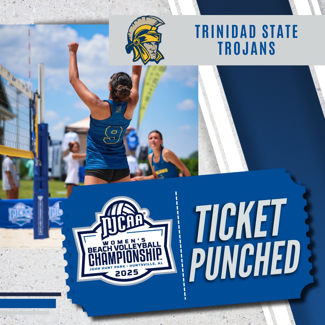 Colorado ➡️ Huntsville

Trinidad State punches their ticket to the 2025 #NJCAAVB Beach National Championship in Huntsville, AL!

njcaa.org/sports/beachvb…