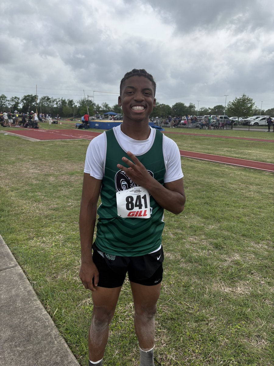 Congratulations to AJ Jenkins of Mayde Creek on a 3rd place finish in the 6A boys Triple Jump at the regional meet.
