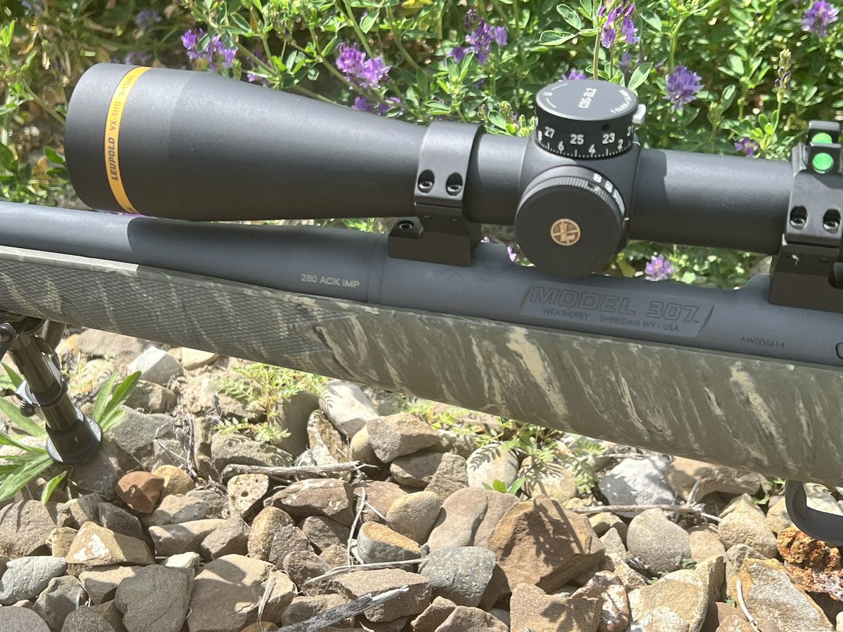 Finished another custom rifle build, started with a Weatherby 307 builders action, chambered a Lilja barrel blank in 280 Ackley Imp, threaded the muzzle and made a cap for it, bedded a McMillan Hunter stock, Cerakoted all metal sniper grey and topped it with a Leupold VX-5.