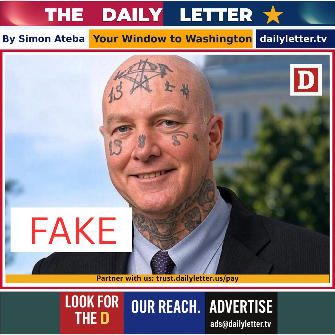 simonateba's tweet image. Picture of Senator @ChrisVanHollen with his own MS 13 tattoos. This is fake. Photoshop and AI tools can create anything.