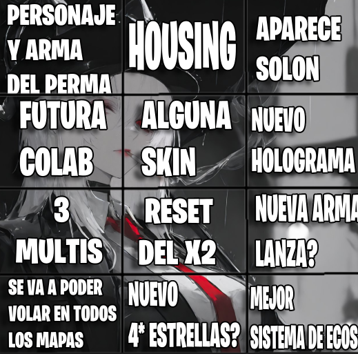 Se viene el stream de aniversario de wuwa mañana a las 8 a.m Arg, aca con mi chat hicimos este bingo

Ciaccona gratis🛐