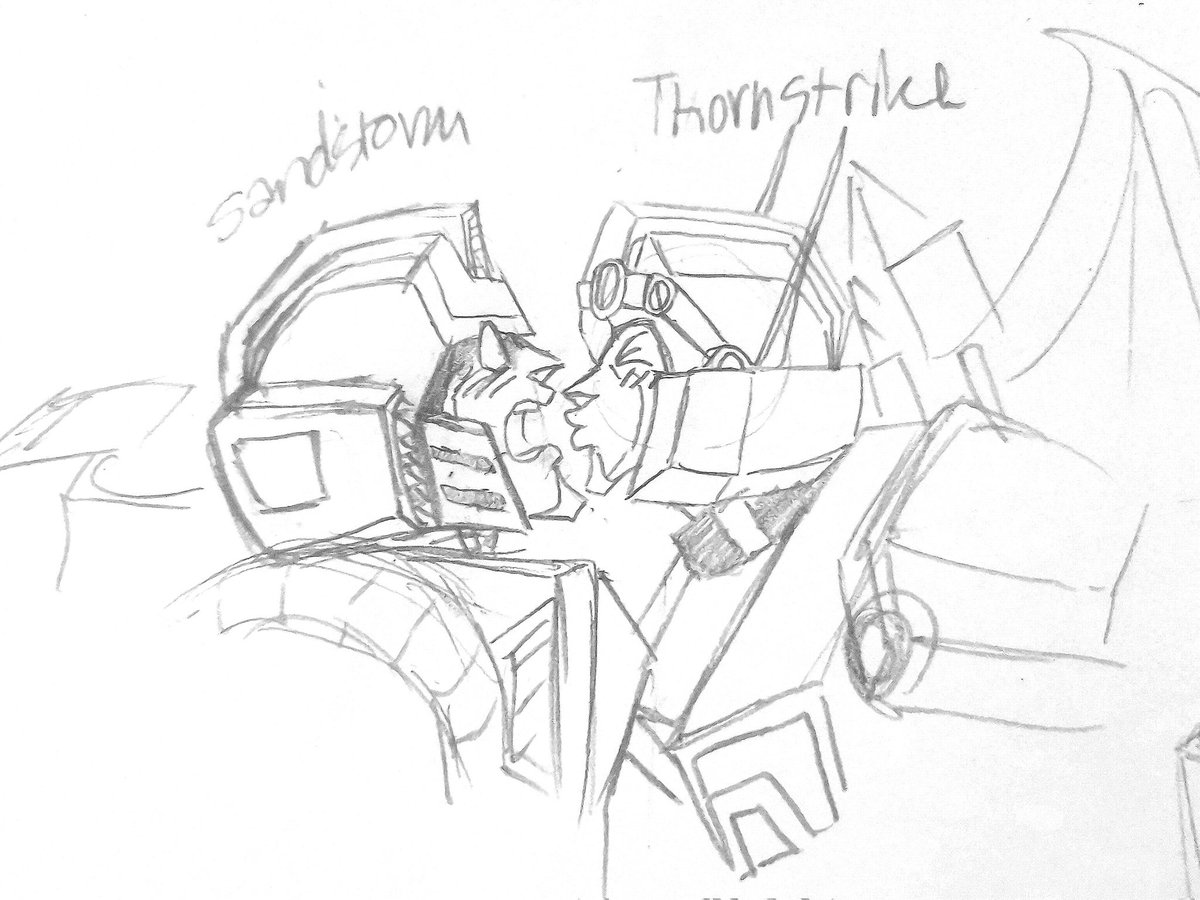 rodEMOs_Prime's tweet photo. Thornstrike and Sandstorm!! 
#Ocxcanon #oc #Sandstorm #transformersart https://t.co/xRr2TpGgpx