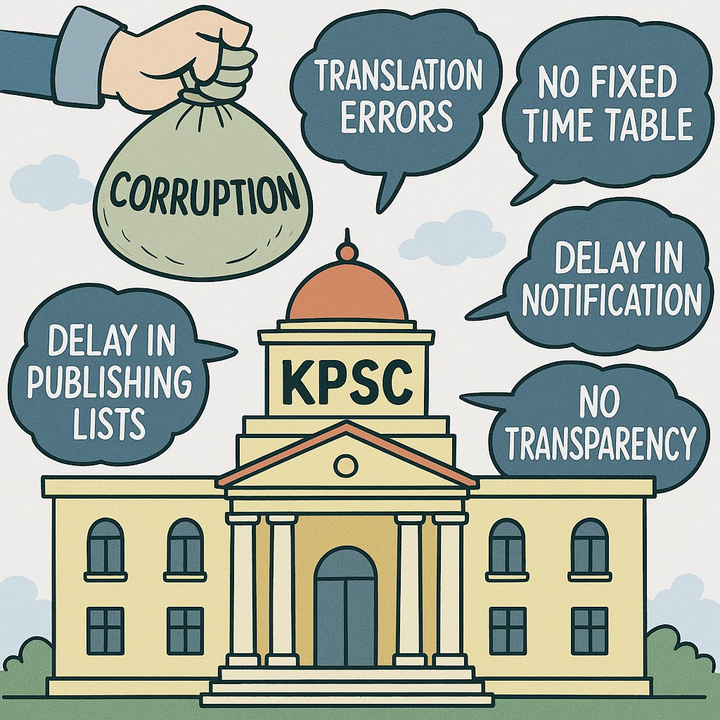 ನಮ್ಮ ಪ್ರೀತಿಯ ಕೆಪಿಎಸ್‌ಸಿ ಸಾಂವಿಧಾನಿಕ ಸಂಸ್ಥೆಯಾಗಿ ತನ್ನ ಸ್ವ-ಗುರಿಯನ್ನು ಸಾಧಿಸುವಲ್ಲಿ ಯಶಸ್ವಿಯಾಗಿ ಕಾರ್ಯನಿರ್ವಹಿಸುತ್ತಿದೆ, ಅಂತಹ ಆರೋಪಗಳಿವೆಯೇ? ಭಯವಿಲ್ಲವೇ? ಸ್ವಾಭಿಮಾನವಿಲ್ಲವೇ? ನಾಚಿಕೆ ಇಲ್ಲವೇ? #Repost #kpsc #kas #CORRUPTION #Scam #notification