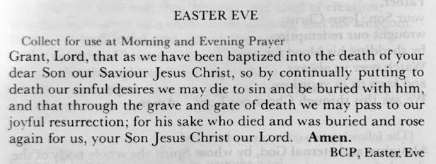 AustAnglican's tweet photo. Easter Eve | Collect for use at Morning and Evening Prayer #AAPB #anglican https://t.co/2e4rP2Devb