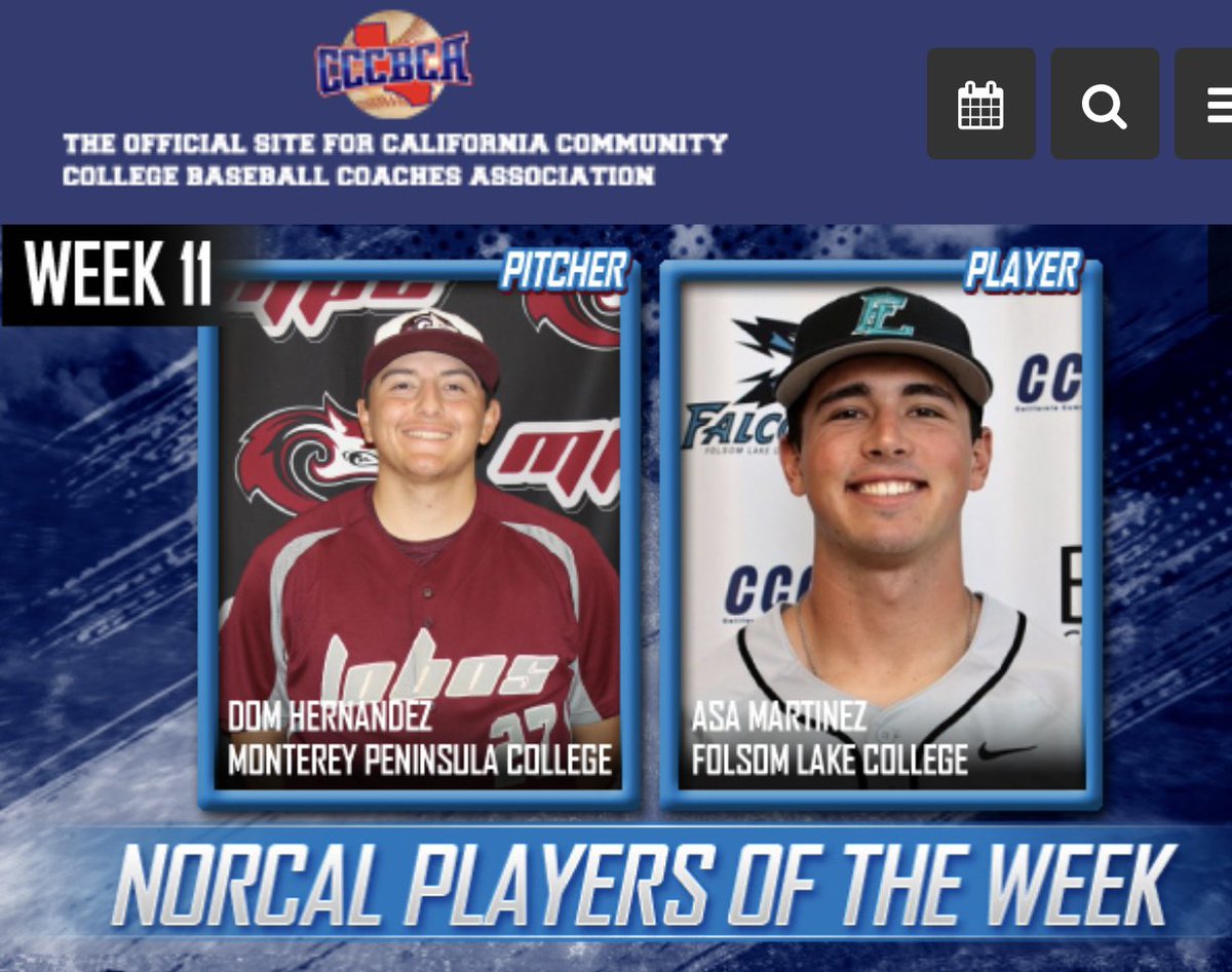 MPC Baseball’s Dom Hernandez named Northern California Pitcher of the Week. #mpcbaseball #whympc