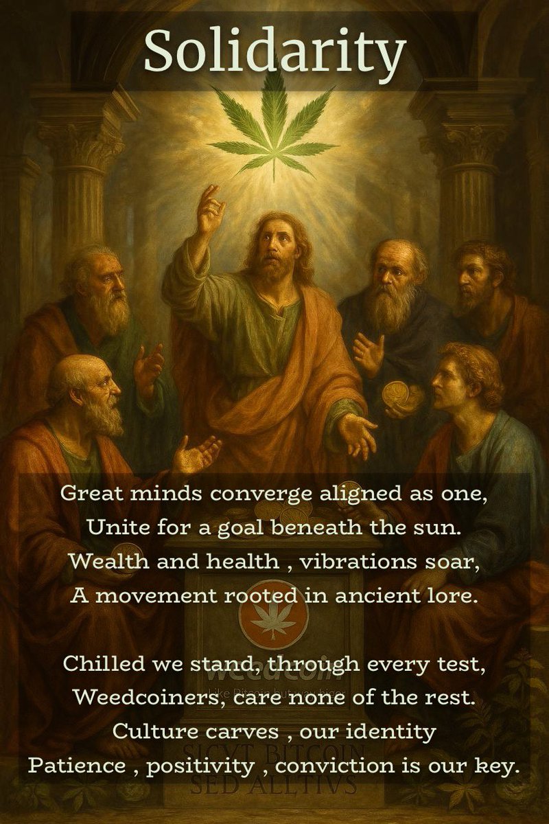 roguedad24's tweet photo. @neilclifton78 @LFGNOW1 #weedcoin to just another meme , bound together in the lore of ancient culture
#chilledAF sending positive vibrations through out CT ๐ฑ๐ฅ๐จ https://t.co/ZKAlraEwfh