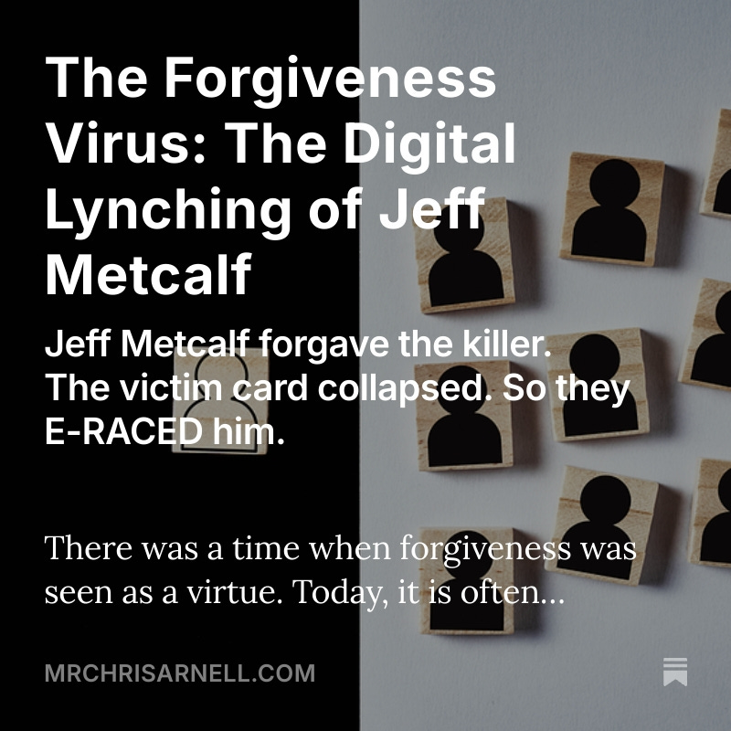 MrChrisArnell's tweet photo. @jasonwhitlock The victim role was already taken.
Jeff Metcalf just got in the way.
👇
https://t.co/MEPAINNWXQ
#Swatted #VictimMonopoly #CulturalControl https://t.co/btr3s3Rola