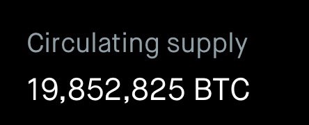 TechnocratSerf's tweet photo. The Countdown to 21 Million Bitcoin ⏰
#Bitcoin Circulating Supply
4/18/2025: 19,852,825 $BTC
#CryptoKillCount https://t.co/vQLr4JsGEQ