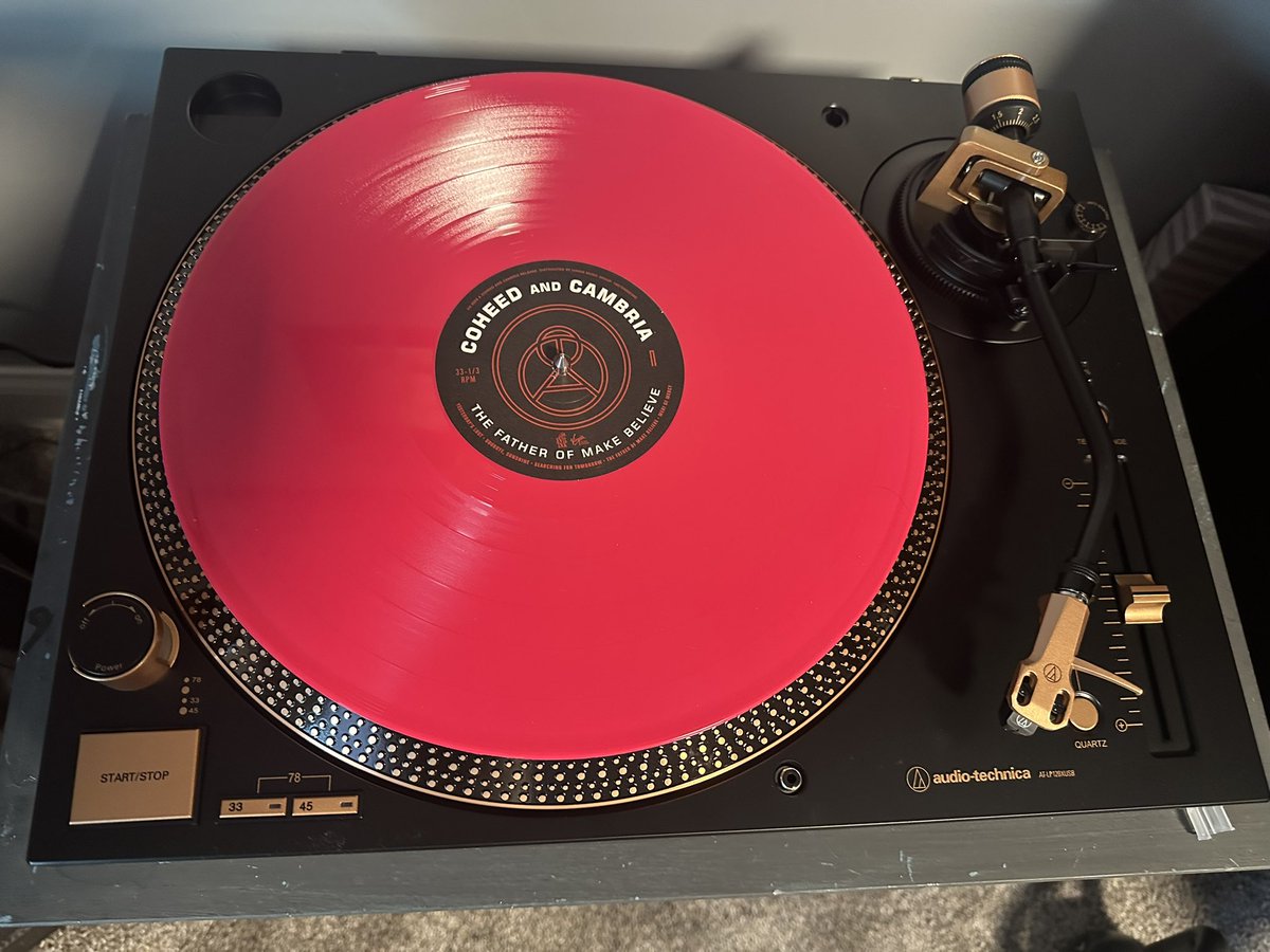 My Audio-Technica LP120X just came in!!! <a href="/Coheed/">Coheed and Cambria</a> Father of Make Believe getting the first spin.