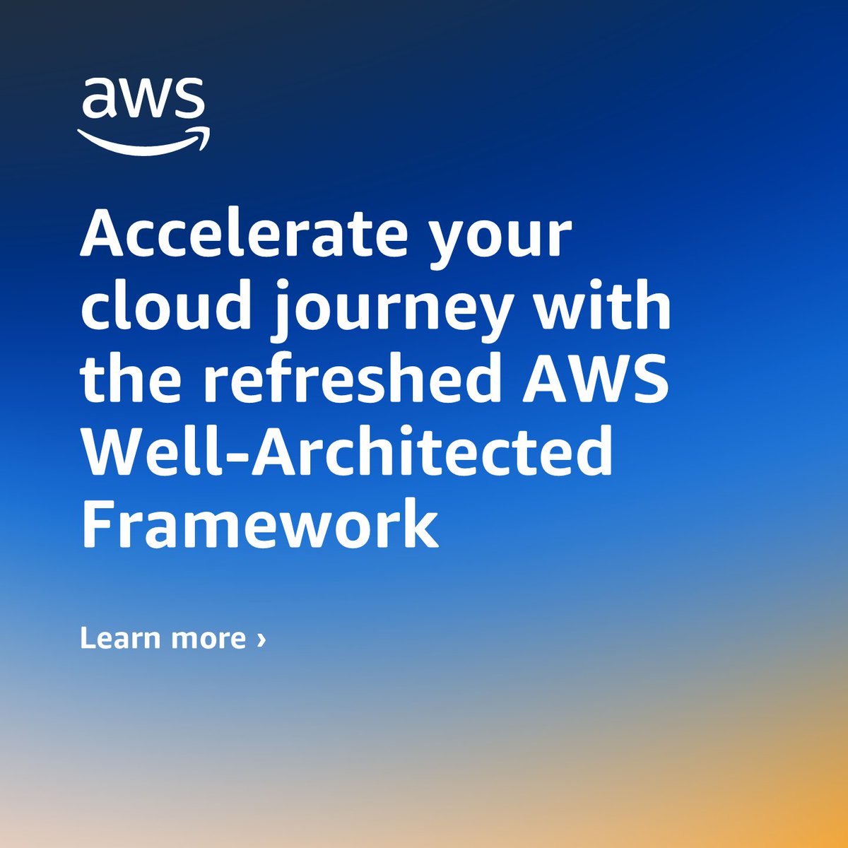 Just launched: New guidance in the Well-Architected tool! ☁️🚀👉 go.aws/4iiLq1K

Learn about our new guidance to help you build secure, efficient cloud architectures.

#AWS #WellArchitected