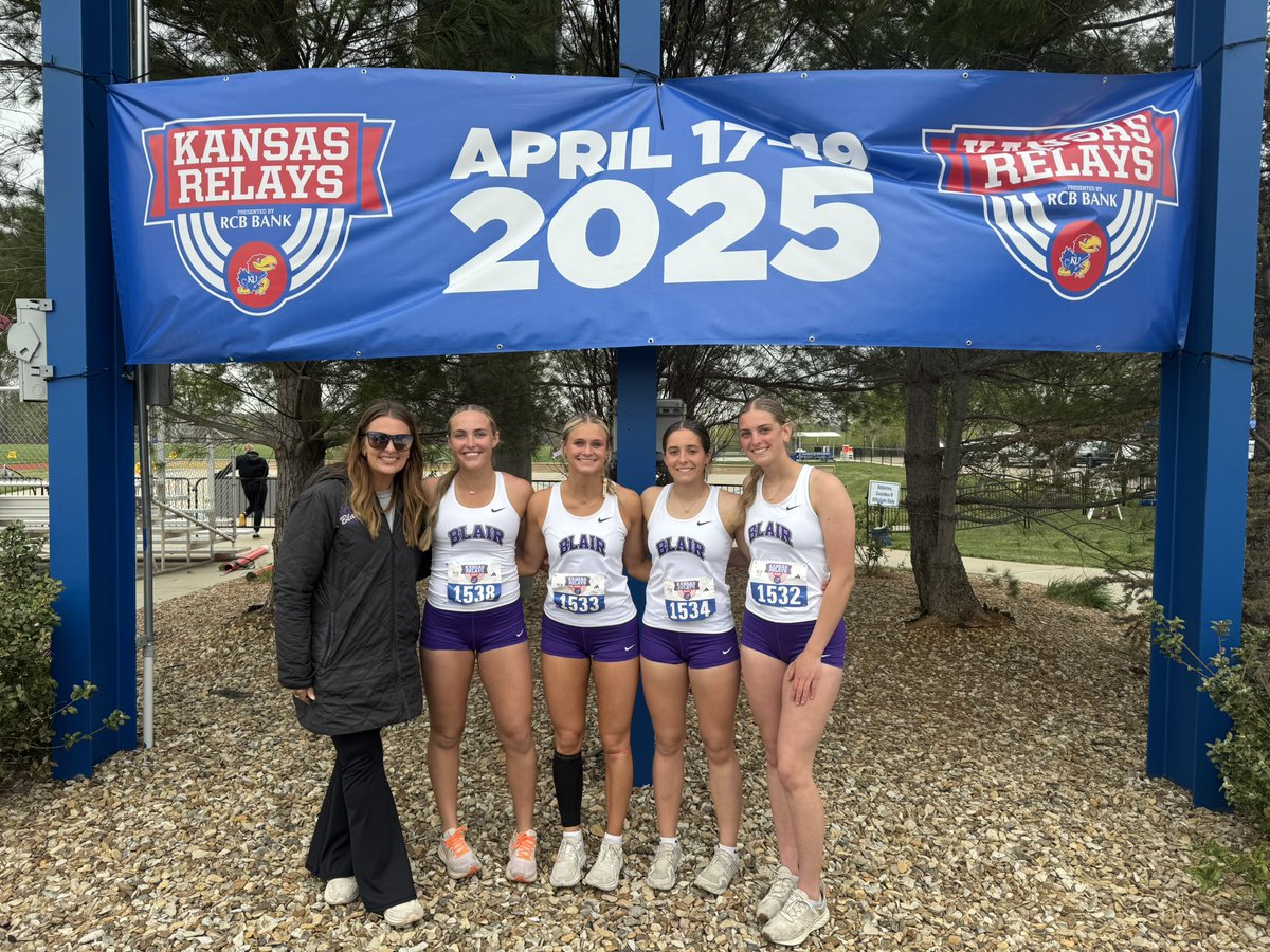 BLAIR Track & Field (@blairtrackteam) on Twitter photo The girls 4x100 Meter Relay with a solid performance!!
Great job Jacy, Brynn, London and Mia!!
#BlairBears #KURelays <a href="/KU_Relays/">Kansas Relays</a>
<a href="/BHSBlair/">Blair High School</a> <a href="/EntPubSports/">Washington County Enterprise Sports</a> The girls 4x100 Meter Relay with a solid performance!!
Great job Jacy, Brynn, London and Mia!!
#BlairBears #KURelays <a href="/KU_Relays/">Kansas Relays</a>
<a href="/BHSBlair/">Blair High School</a> <a href="/EntPubSports/">Washington County Enterprise Sports</a>