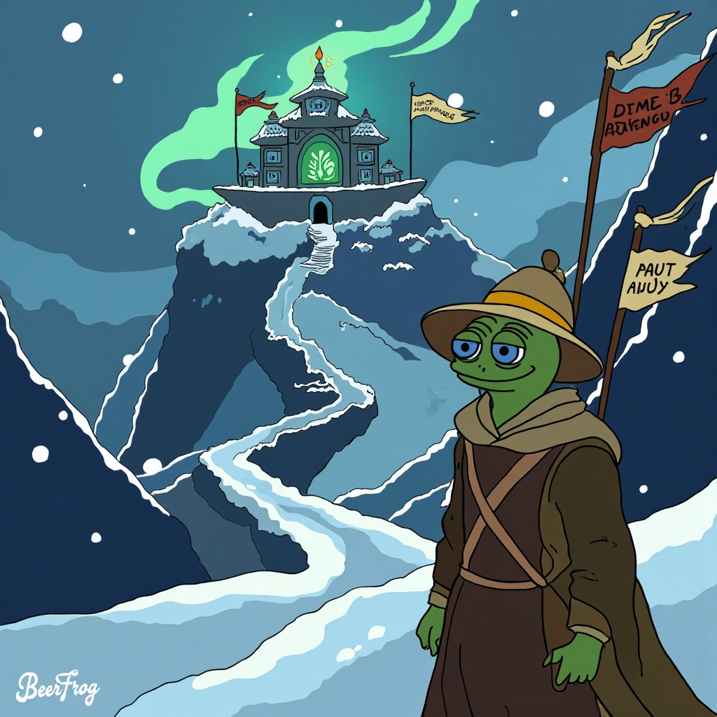 Wanderer $FROG. ❄️🐸🏔️

When the storm rages, only the strong press forward.
In the quiet, his destiny unfolds.

 #beerfrog