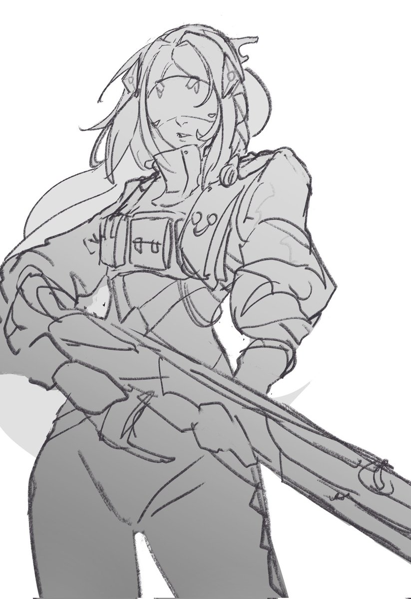 Namcha_fish's tweet image. Quick trigger doodle