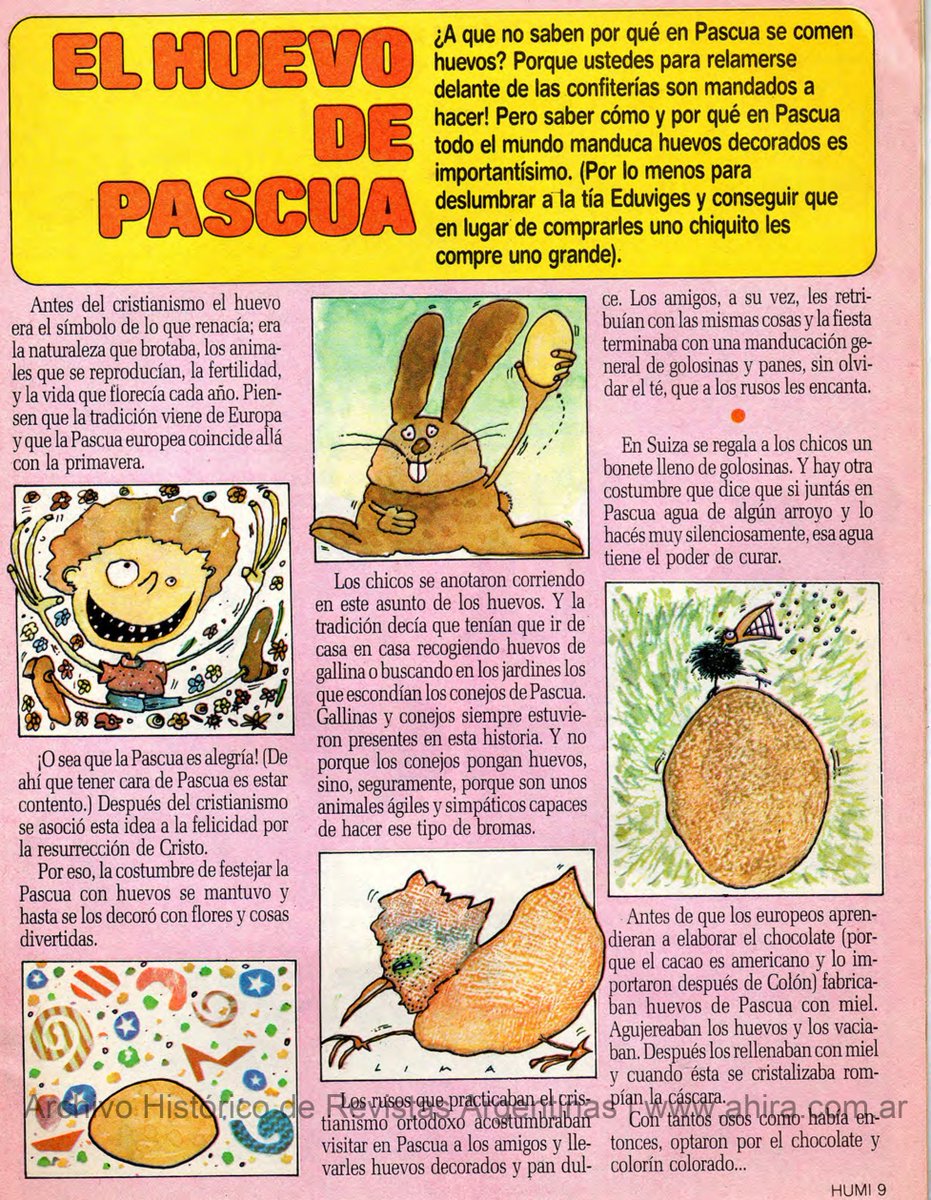 cromantw's tweet photo. #FelicesPascuas
Humi. La Revista Grande de Humor Infantil (14, 1983):
https://t.co/2NpBucc6pK
"El huevo de pascua", de Ema Wolf + juego de mesa https://t.co/6OcmaLrqjn