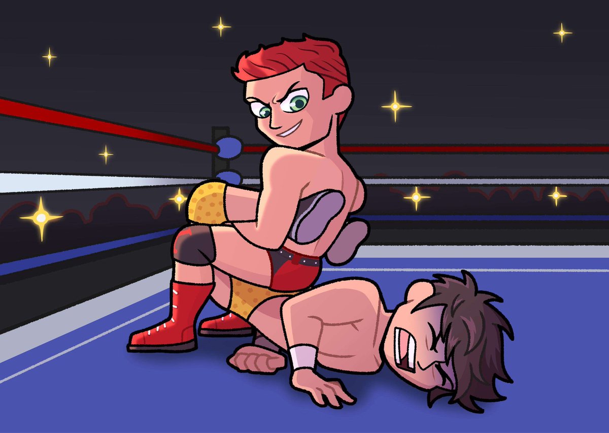 ReiYoung04's tweet photo. 《Rei Young vs. Shadow》

Rei traps Shadow in a Boston Crab. Will Shadow submit??

Huge thanks to @Wolf_Night01 for commissioning this.
And huge thanks to @CloudWho2 for creating it! 💪🏼💪🏼

#wrestling #gaywrestling #wrestlingart #reiyoung #submissionwrestling #tapout https://t.co/9QDBoIOeXh