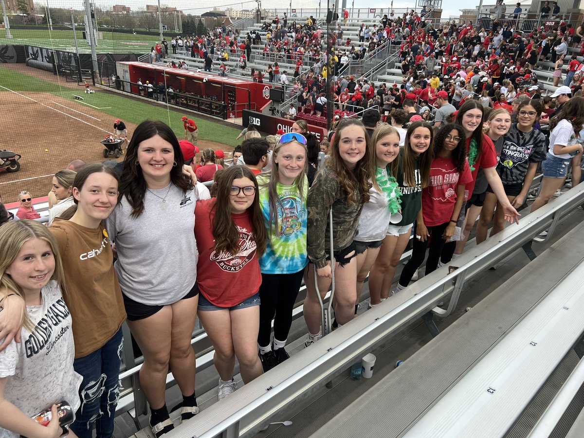 Gales 8th Softball team at the OSU vs Michigan game tonight to watch the Buckeyes take home the win 4-3!