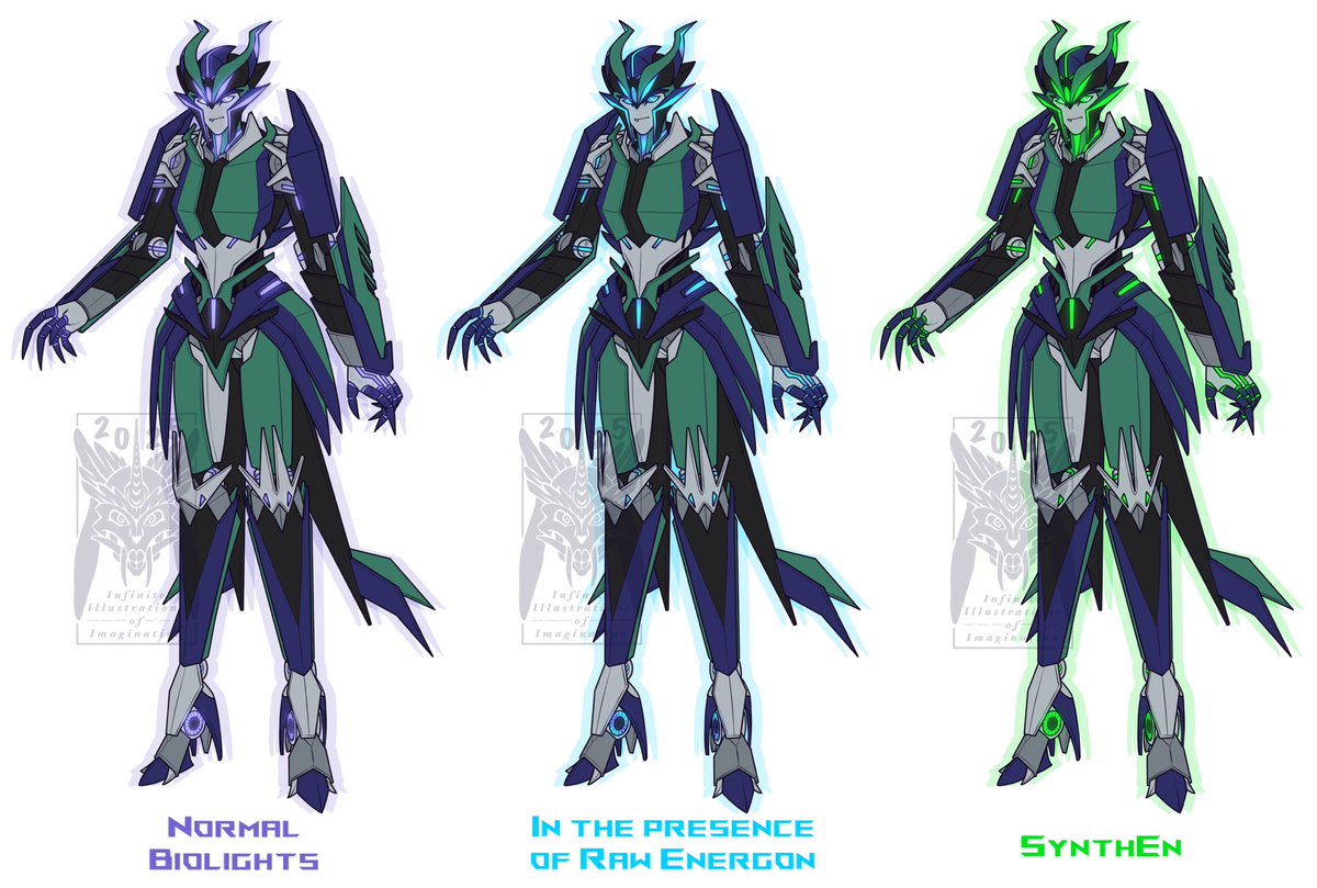 Placing my Transformers OC Skipjack in TFP/RiD 2015! They went a little crazy in the mines as a Vehicon and ended up with biolights that react to nearby raw Energon. Post war they choose the Airachnid protoform to facilitate mining by transforming their lower half into a drill 🙌