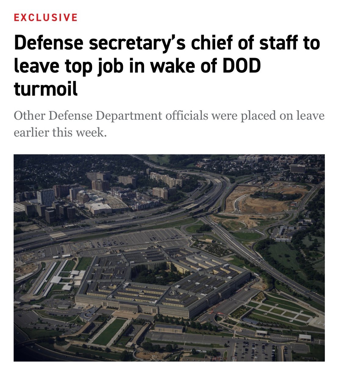 dotconnectinga's tweet image. Defense Secretary Pete Hegseth’s chief of staff, Joe Kasper, will leave his role in the coming days for a new position at the agency, according to a senior administration official, amid a week of turmoil for the Pentagon.
Senior adviser Dan Caldwell, deputy chief of staff Darin…