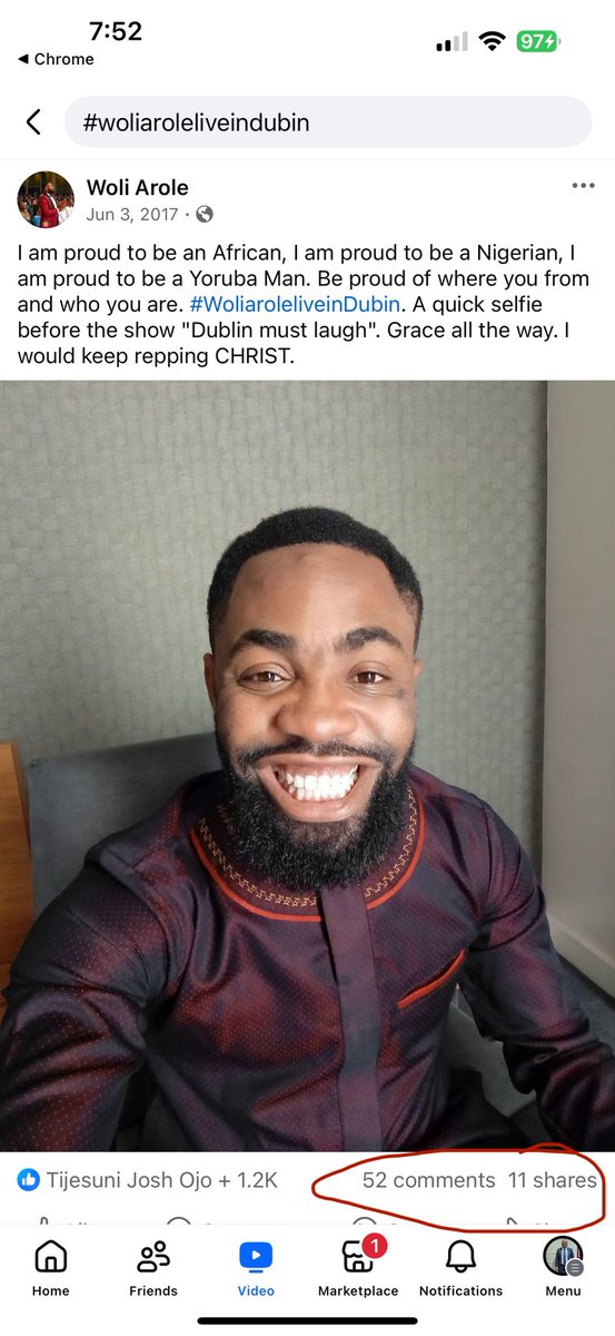 ife_akintunde's tweet photo. @seyilaw1 @OfficialArole This was a video Arole did back then before the show with 230k views and 2.3k shares. B4 your supporters will say it was because you were in the video, here is Arole’s picture not even a video with 11 shares and 53 comments posted on the same day. You can see from the comments…. https://t.co/nvVQOGJYi7